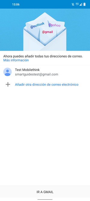 Seleccione IR A GMAIL