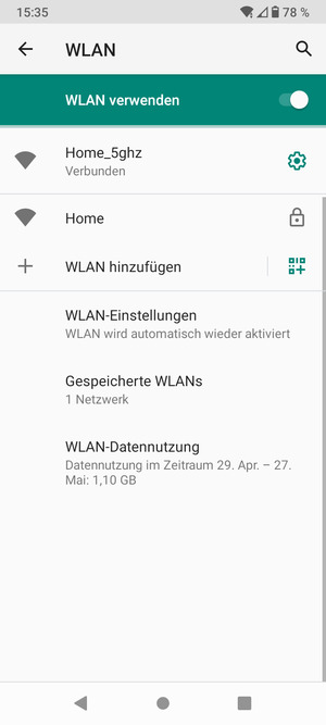 Sie sind nun mit dem WLAN-Netzwerk verbunden