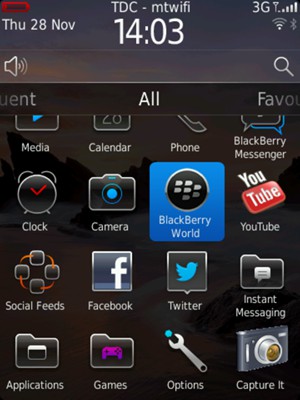 Select BlackBerry World