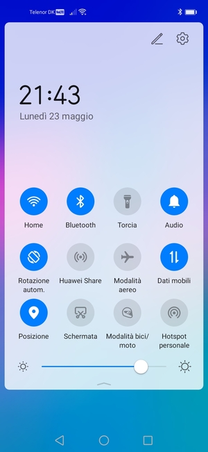 Disattiva Wi-Fi e Bluetooth