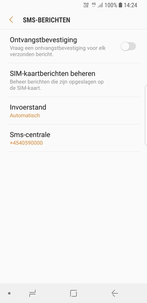 Selecteer Sms-centrale