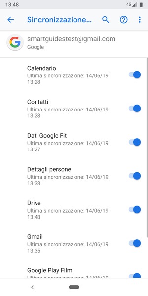 Assicurati che Contatti sia selezionato