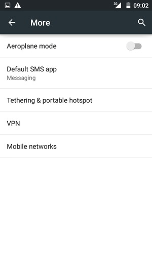 Select Mobile networks
  
