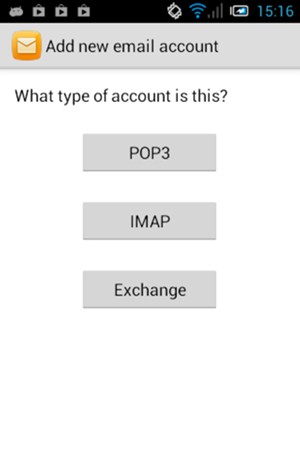 Select POP3 or IMAP
