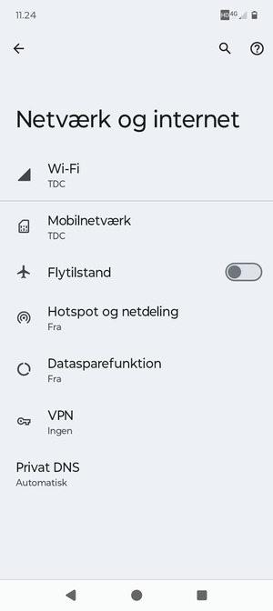 Vælg Wi-Fi