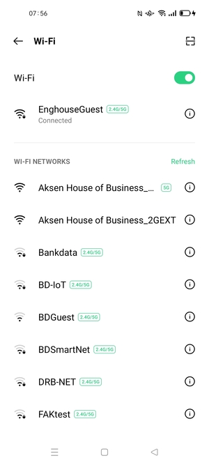 You are now connected to the Wi-Fi network