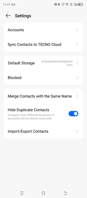 Select Import/Export Contacts