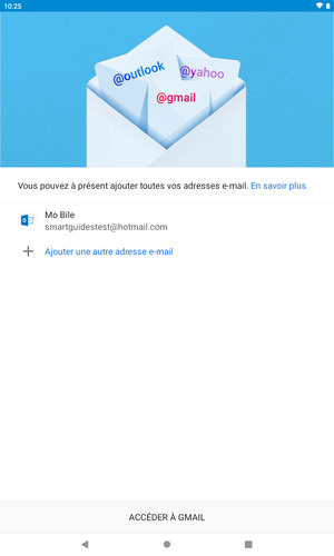 Sélectionnez ACCÉDER À GMAIL