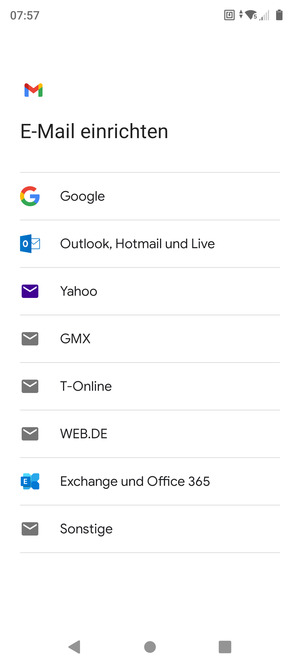 Wählen Sie Outlook, Hotmail und Live
