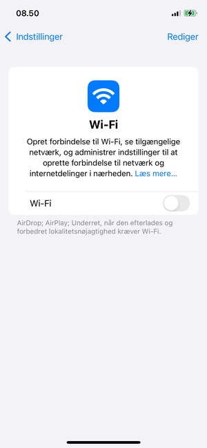 Slå Wi-Fi til