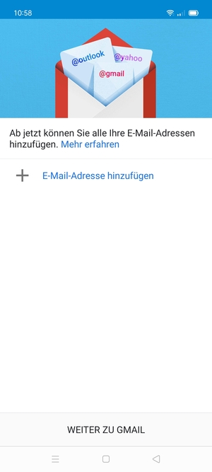 Wählen Sie E-Mail-Adresse hinzufügen