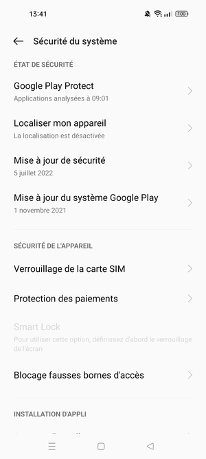 Sélectionnez Verrouillage de la carte SIM