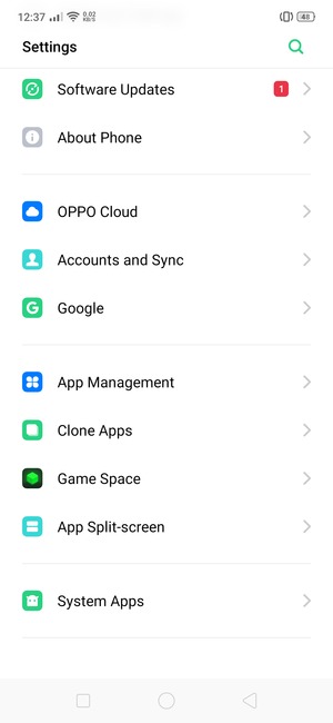 Scroll to and select System Apps