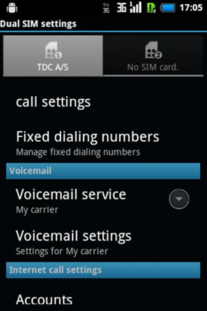 Select Voicemail service