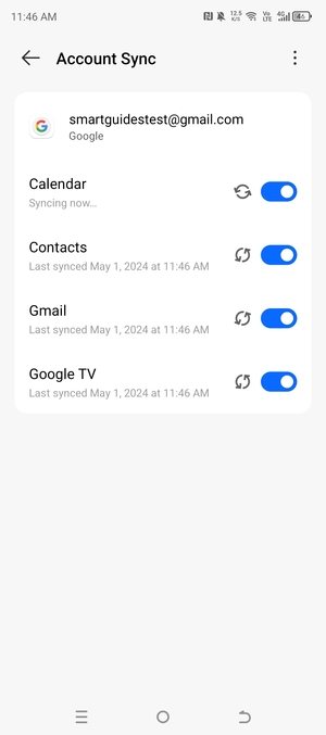 Your contacts from Google will now be synced to your smartphone