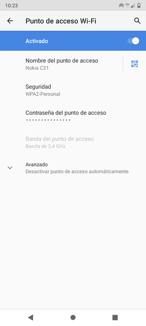 El teléfono ha sido configurado para su uso como módem