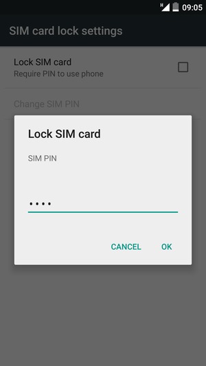 Enter your SIM PIN and select OK