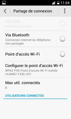 Sélectionnez Configure le point d'accès Wi-Fi::