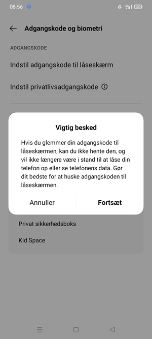 Vælg Fortsæt