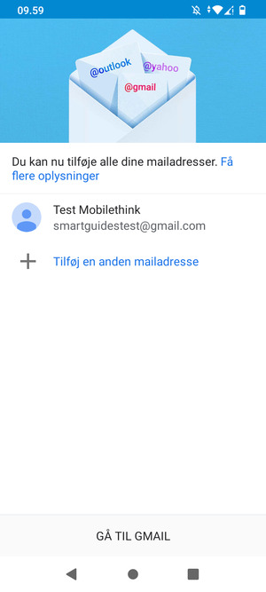 Vælg GÅ TIL GMAIL