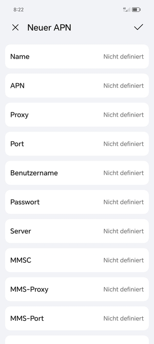 Geben Sie MMS-Informationen ein