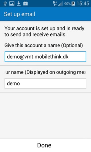 samsung galaxy core prime email settings pop3