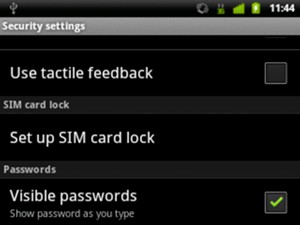 To change the PIN for the SIM card, return to the Security settings menu and select Set up SIM card lock