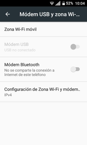 Seleccione Zona Wi-Fi móvil