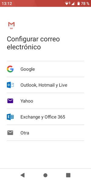 Seleccione Exchange y Office 365