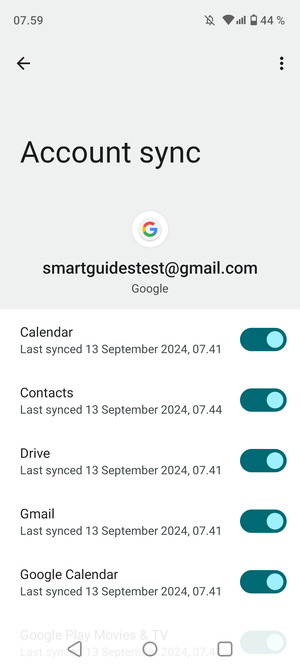 Make sure Contacts is selected