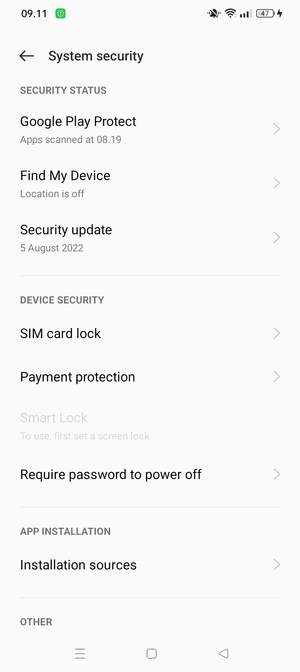 Select  SIM card lock