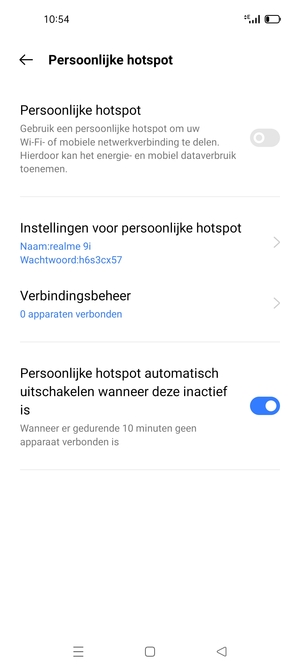 Selecteer Instellingen voor persoonlijke hotspot