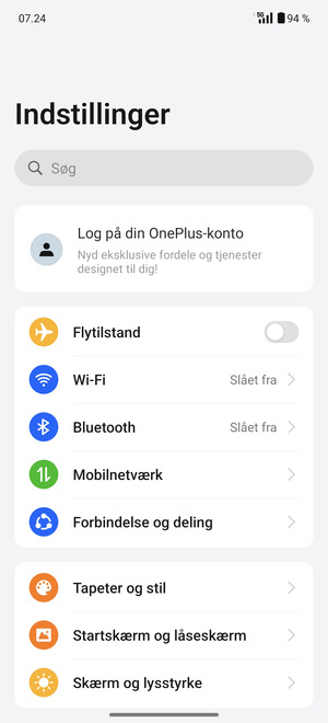 Vælg Wi-Fi