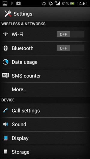 Accustom Miss aircraft Set up Internet - Sony Xperia go - Android 4.1 - Device Guides