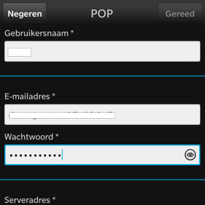 Voer uw e-mailgegevens in