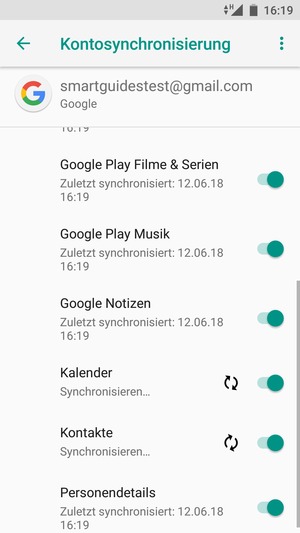 Ihre Kontakte von Google werden nun auf Ihr Handy synchronisiert