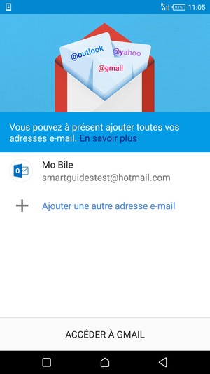 Sélectionnez ACCÉDER  À GMAIL