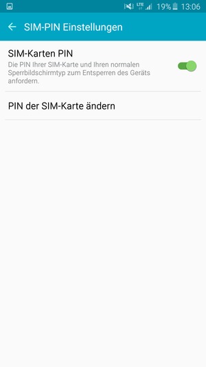 Wählen Sie PIN der SIM-Karte ändern / SIM-PIN ändern
