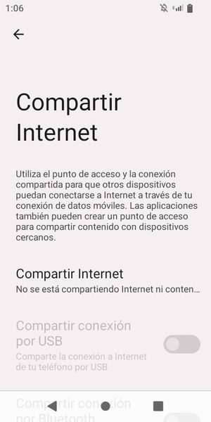 Seleccione Compartir Internet