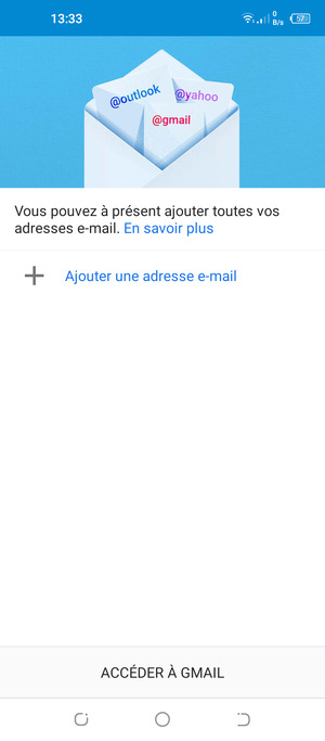 Sélectionnez Ajouter une adresse e-mail