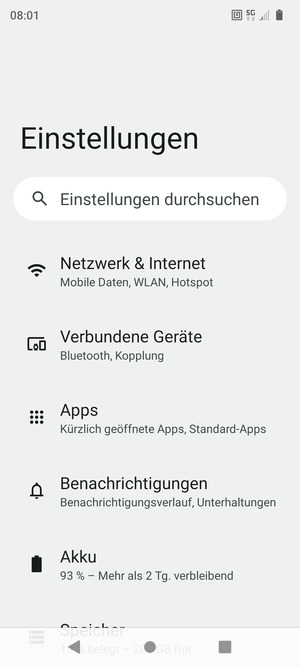 Wählen Sie Netzwerk & Internet