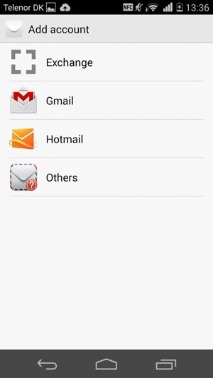 Select Gmail/Hotmail or select Others