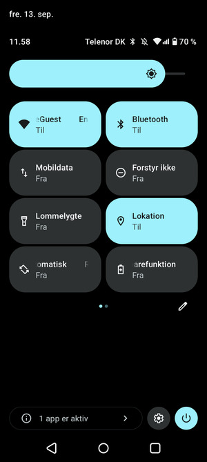 Slå Wi-Fi og Bluetooth fra