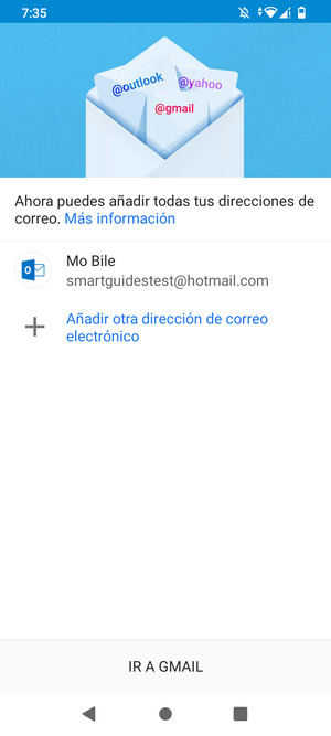 Seleccione IR A GMAIL