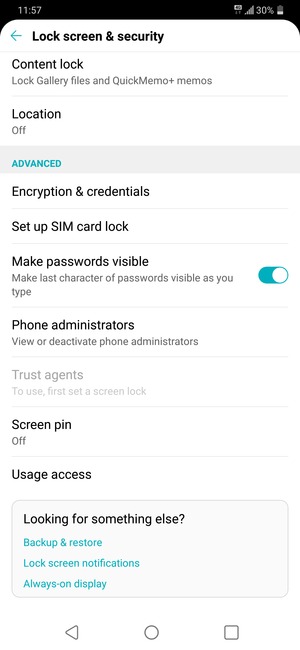To change the PIN for the SIM card, return to the Lock screen and security menu and select Set up SIM card lock