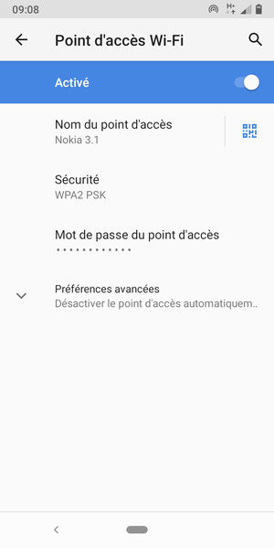 Votre téléphone est maintenant configuré pour être utilisé comme modem