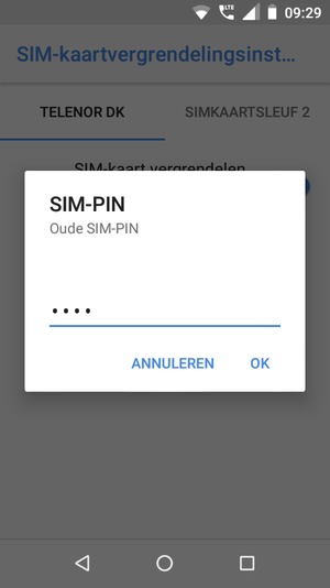 Voer uw Oude SIM-PIN in en selecteer OK
