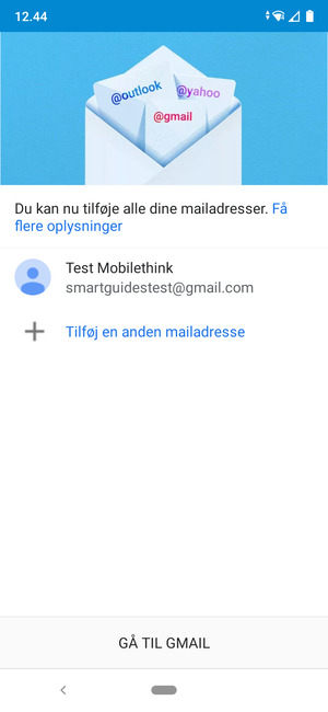 Vælg GÅ TIL GMAIL