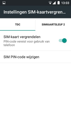 Selecteer Digicel en selecteer SIM PIN-code wijzigen