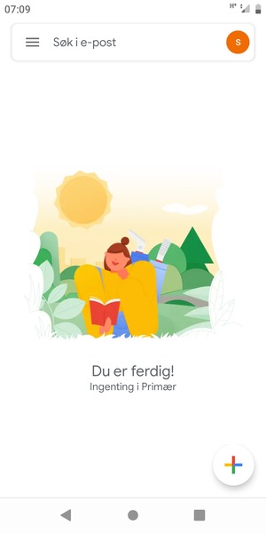 Gmail er klar til bruk